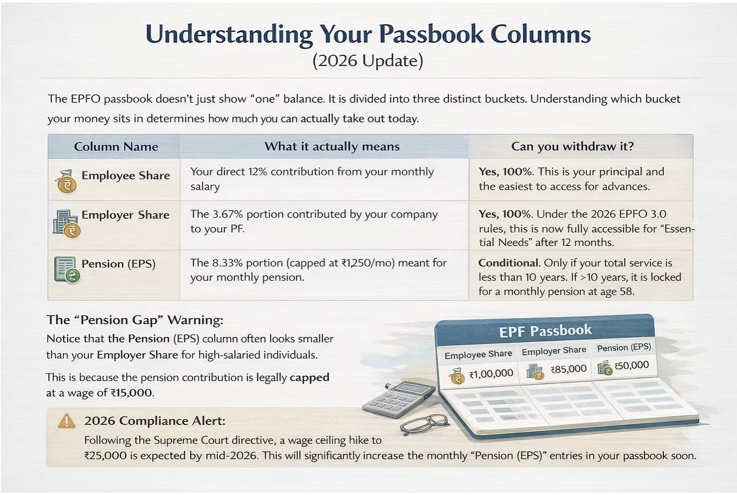 Understanding Your Passbook Columns