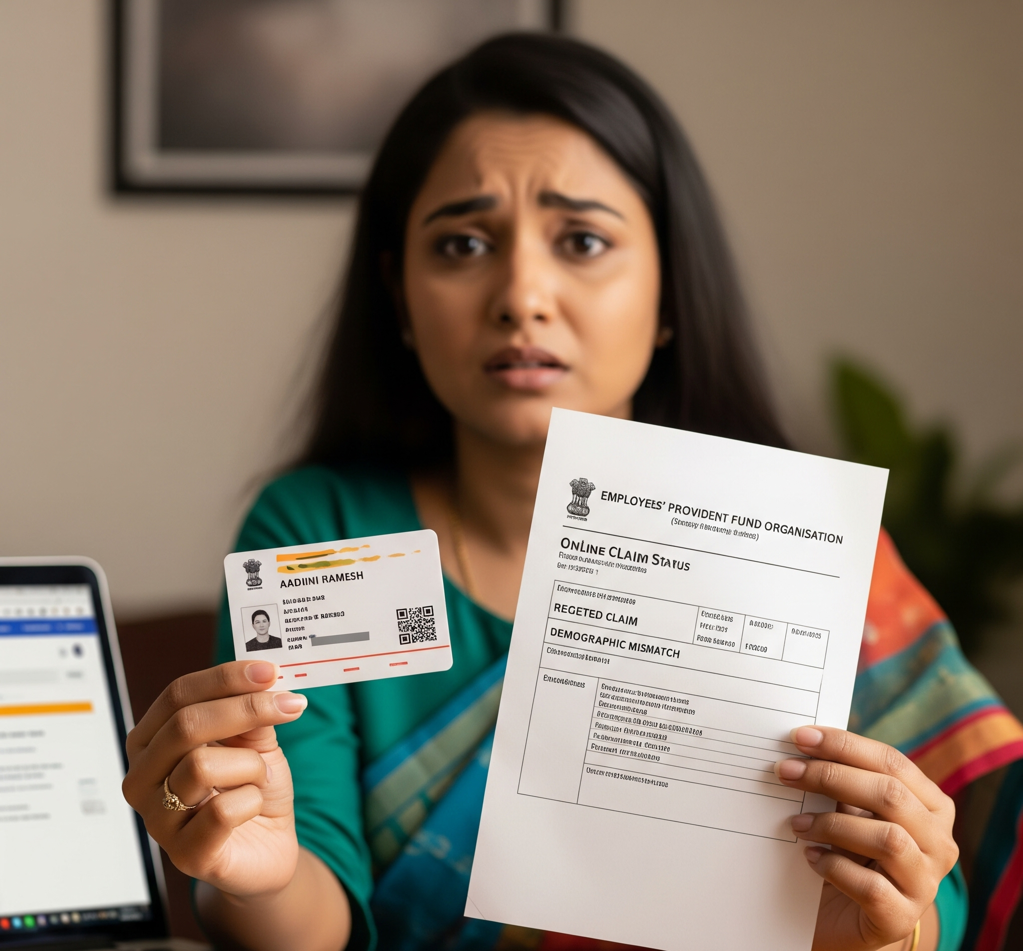 Father's name mismatch in Aadhar leading to EPF claim rejection