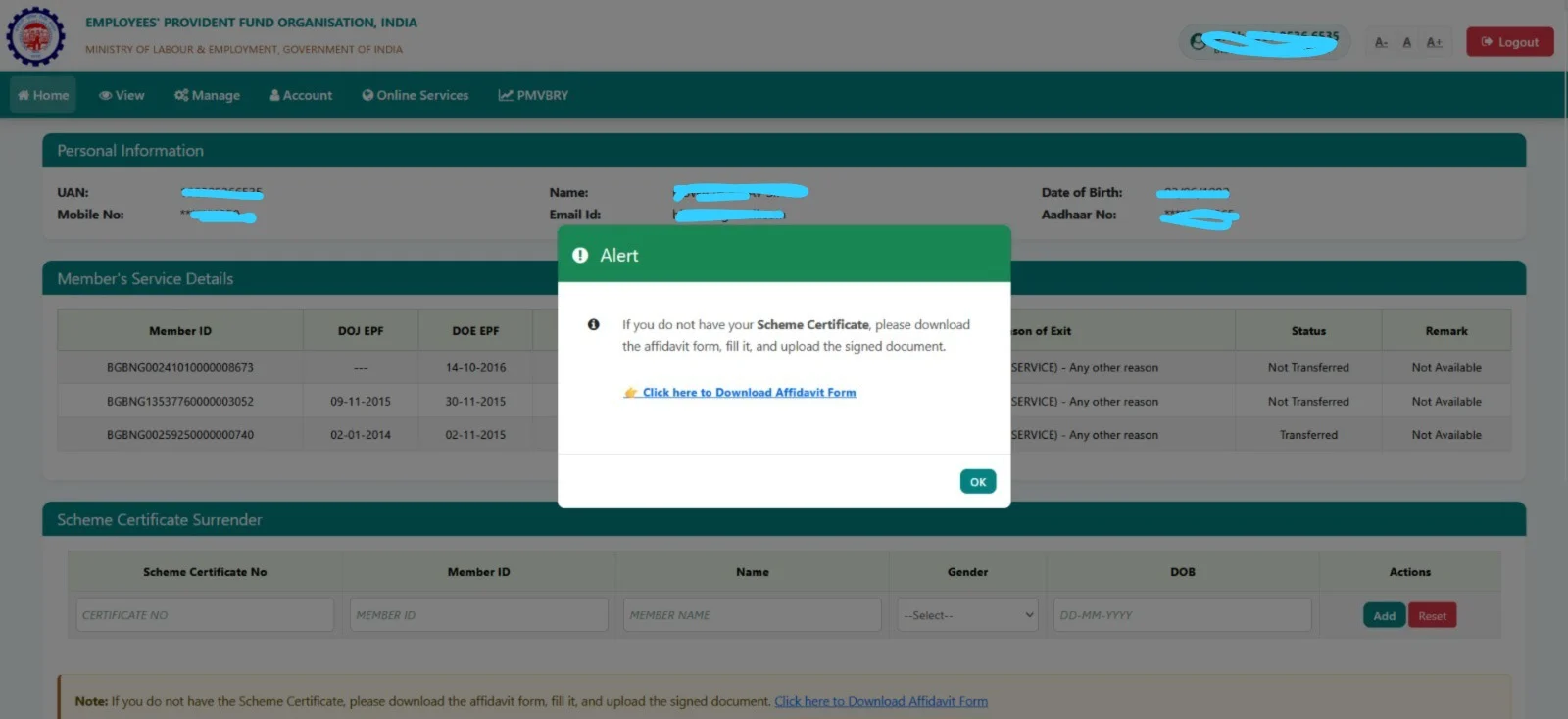 Scheme Certificate Surrender Is Now Online