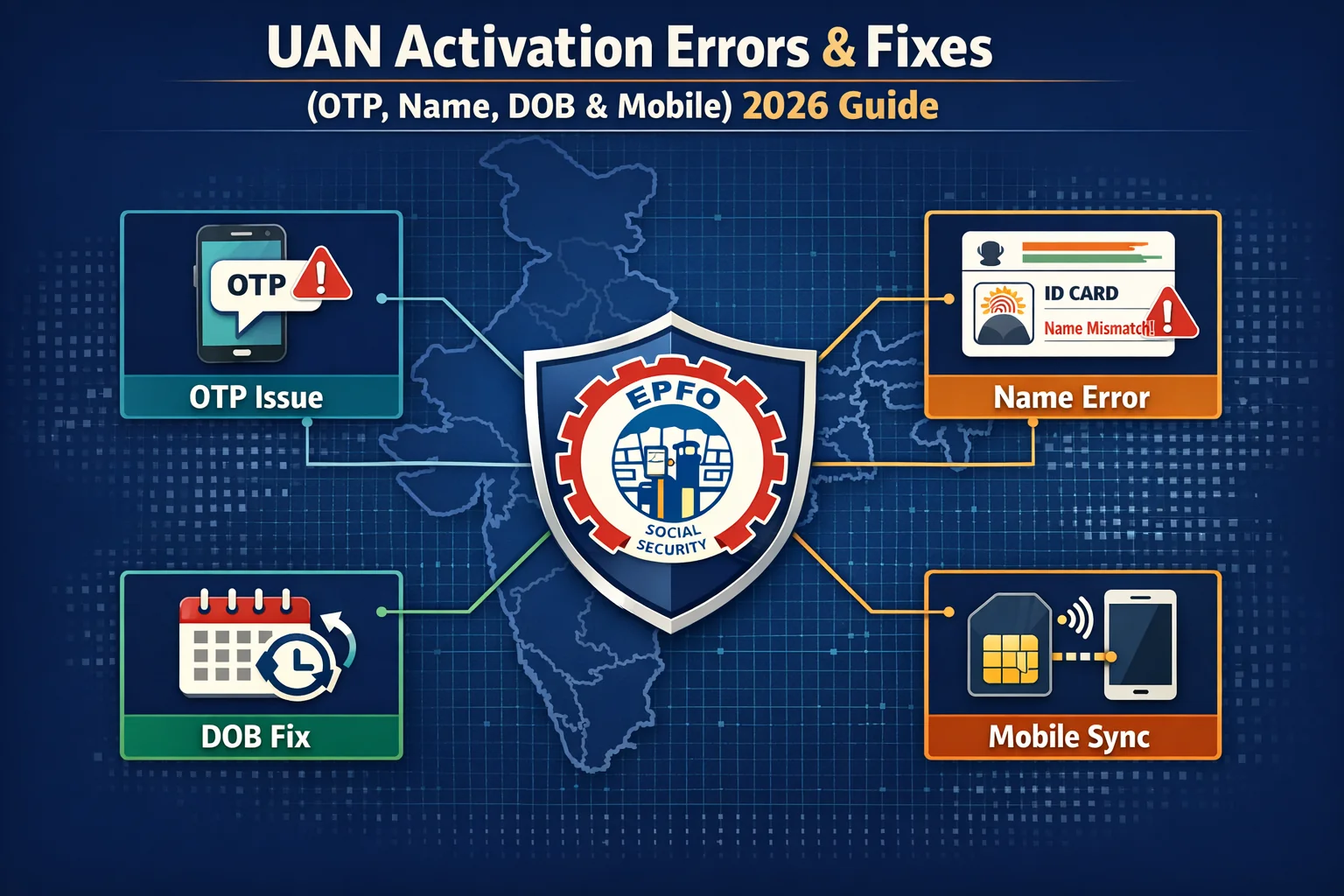 UAN Activation Errors & Fixes (OTP, Name, DOB & Mobile) - 2026 Guide