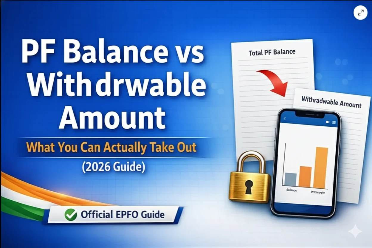 PF Balance vs Withdrawable Amount: What You Can Actually Take Out (2026 Guide)