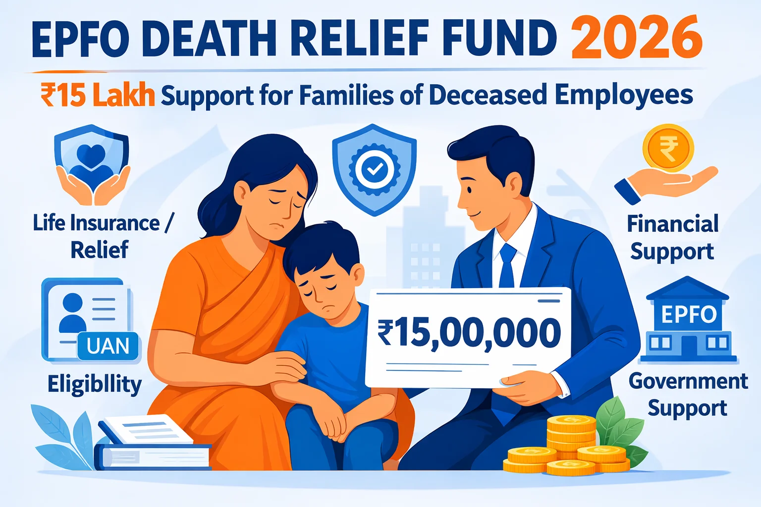 EPFO Death Relief Fund 2025: Ex-Gratia Raised to ₹15 Lakh for Families of Deceased Employees