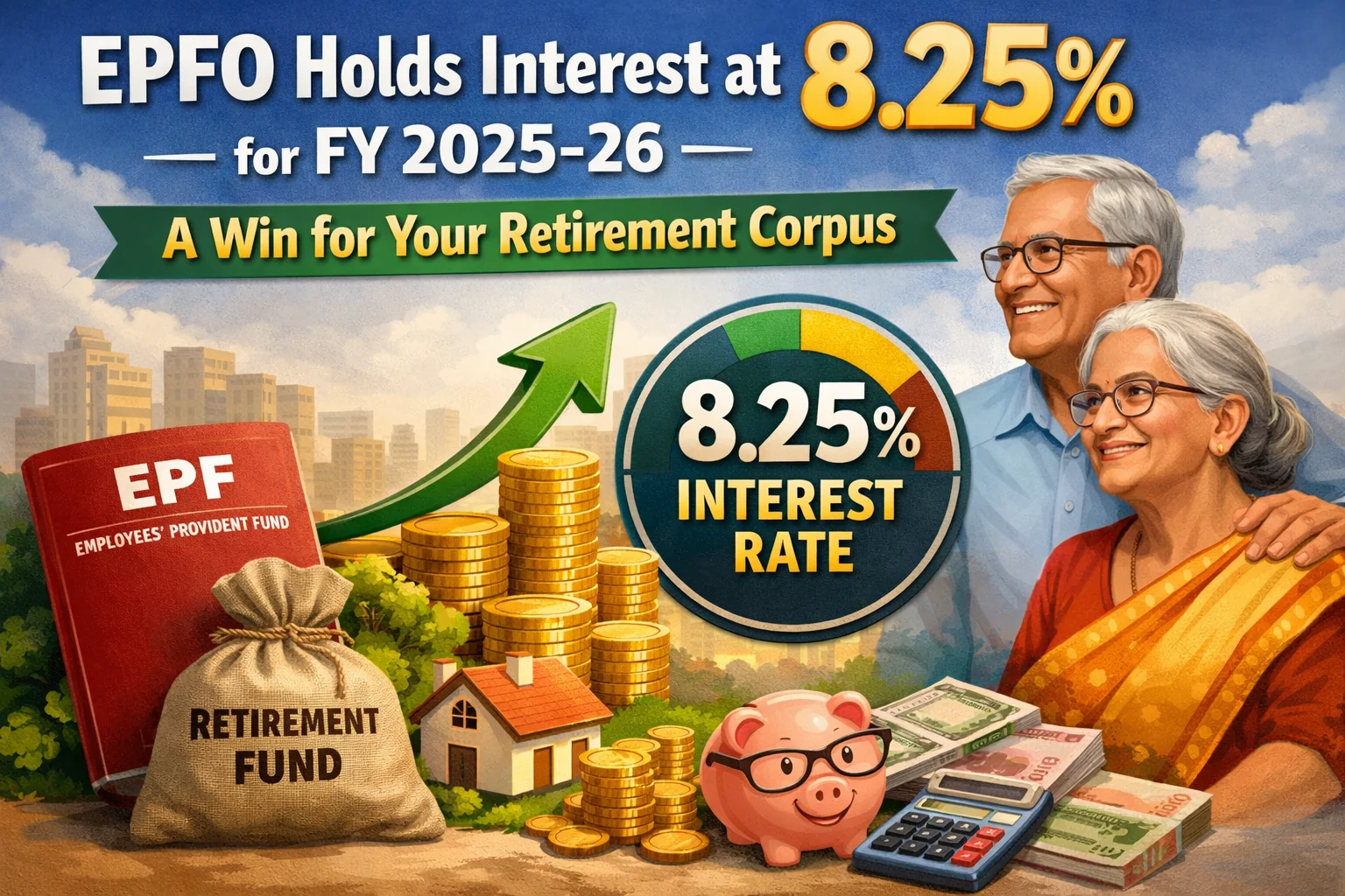 EPFO Holds Interest at 8.25% for FY 2025-26: A Win for Your Retirement Corpus