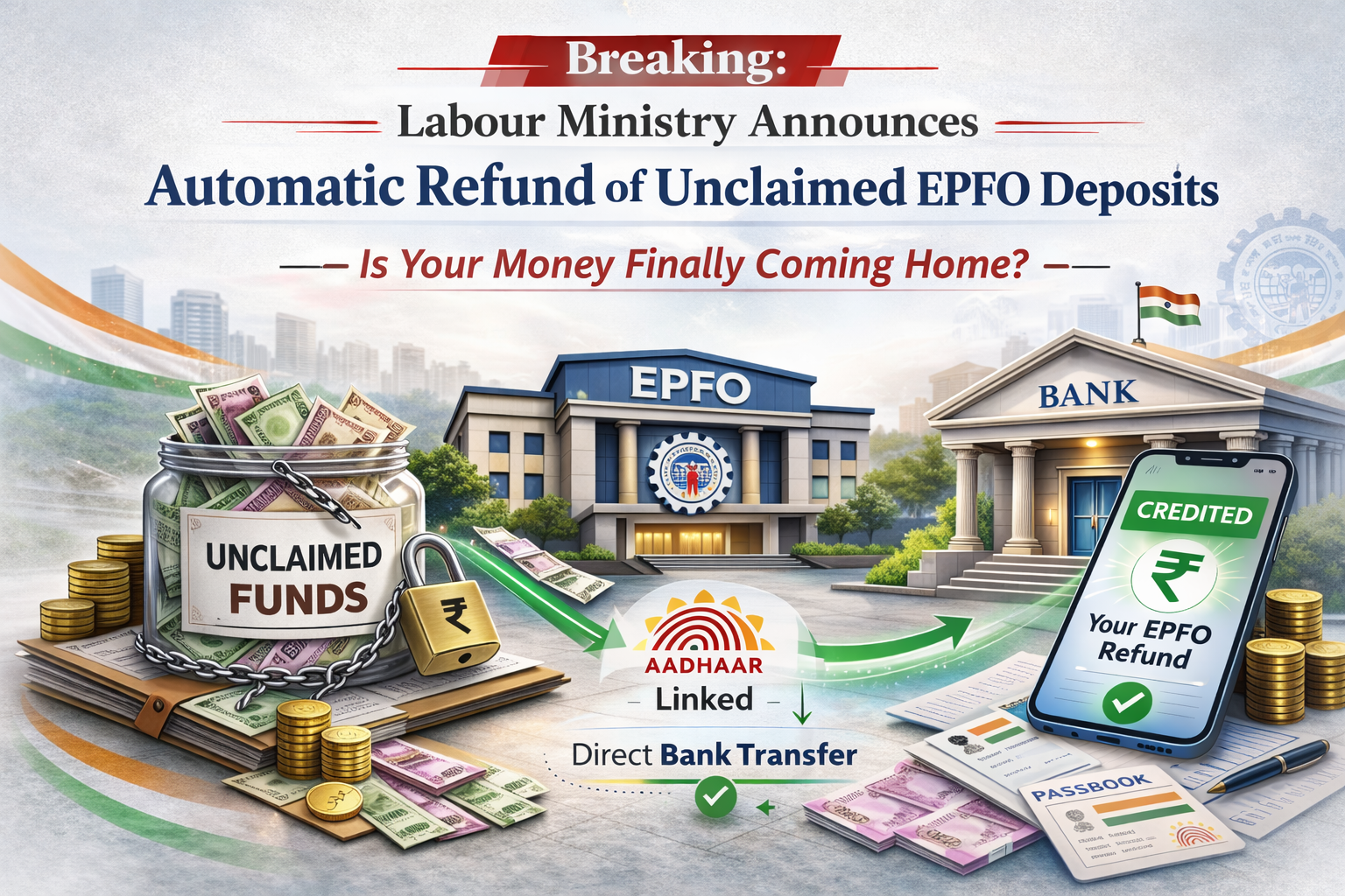 Breaking: Labour Ministry Announces Automatic Refund of Unclaimed EPFO Deposits-Is Your Money Finally Coming Home?