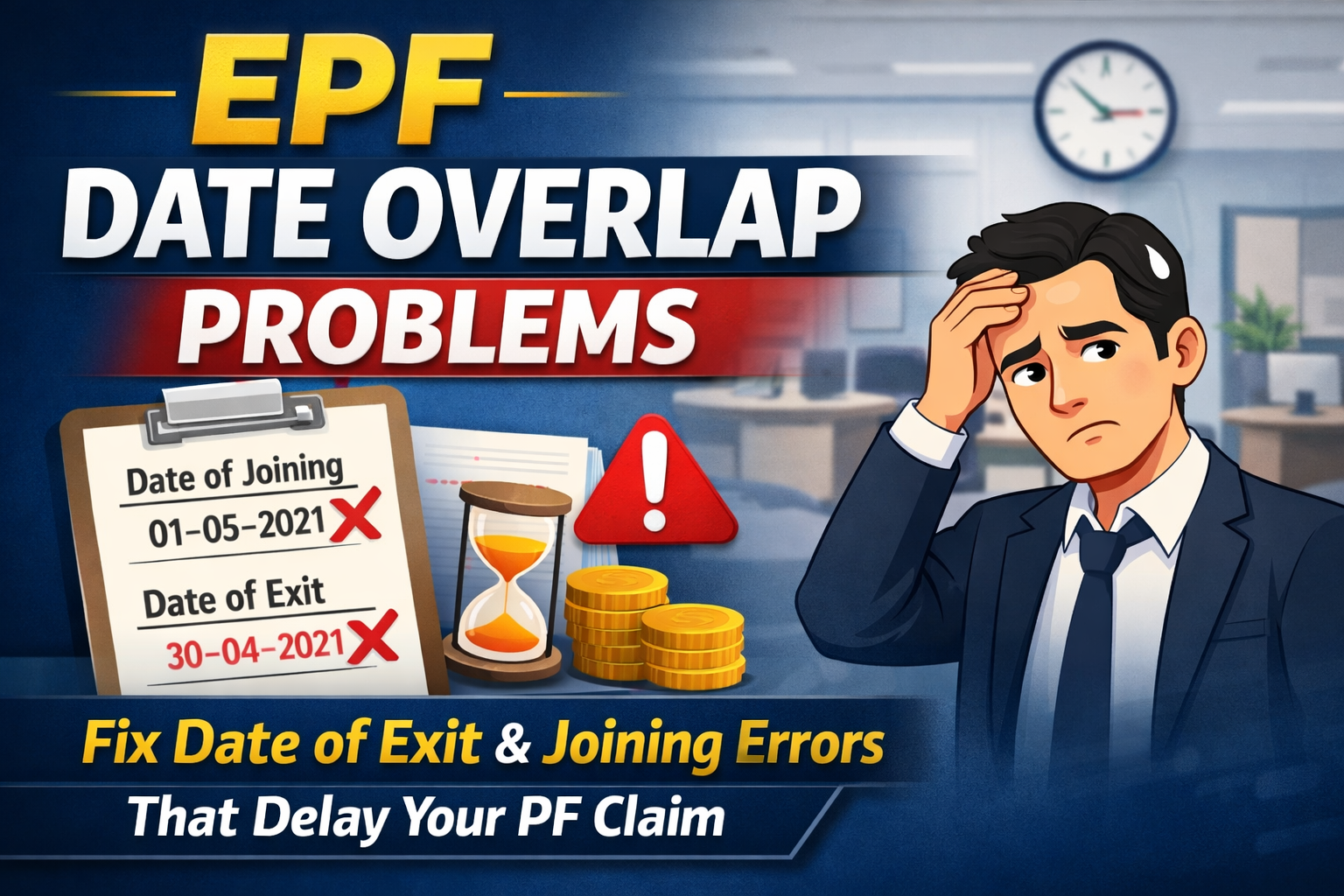 EPF Date Overlap Problems: Fix Date of Exit & Joining Errors That Delay Your PF Claim