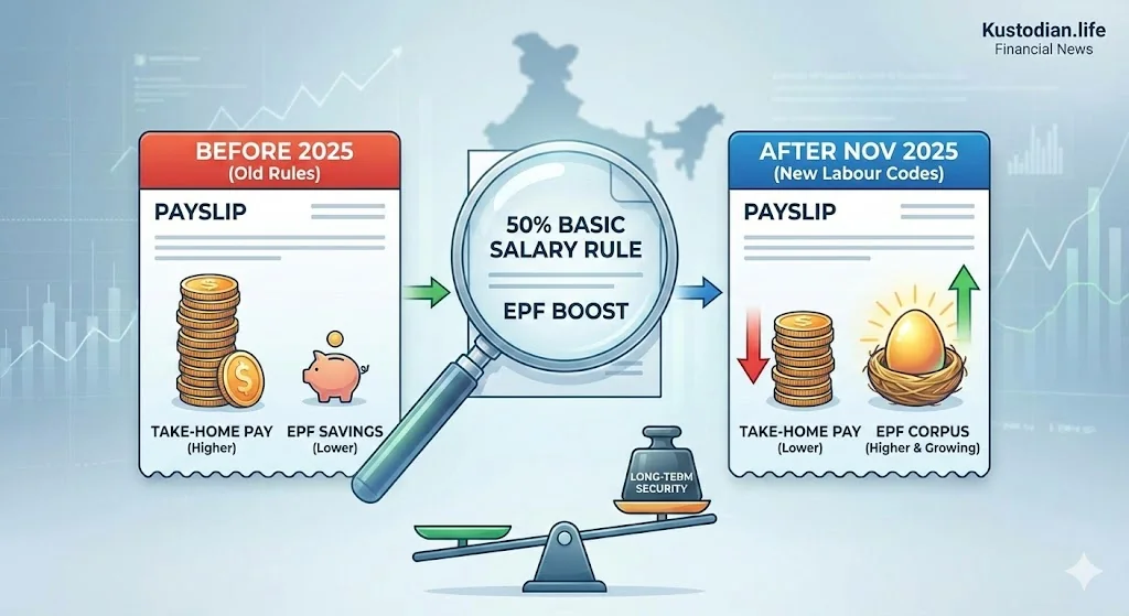 New Labour Codes 2025: Will Your Take-Home Salary Drop? (EPF Rules Explained)