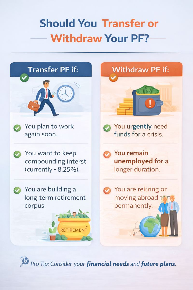 Should You Withdraw PF or Transfer It?