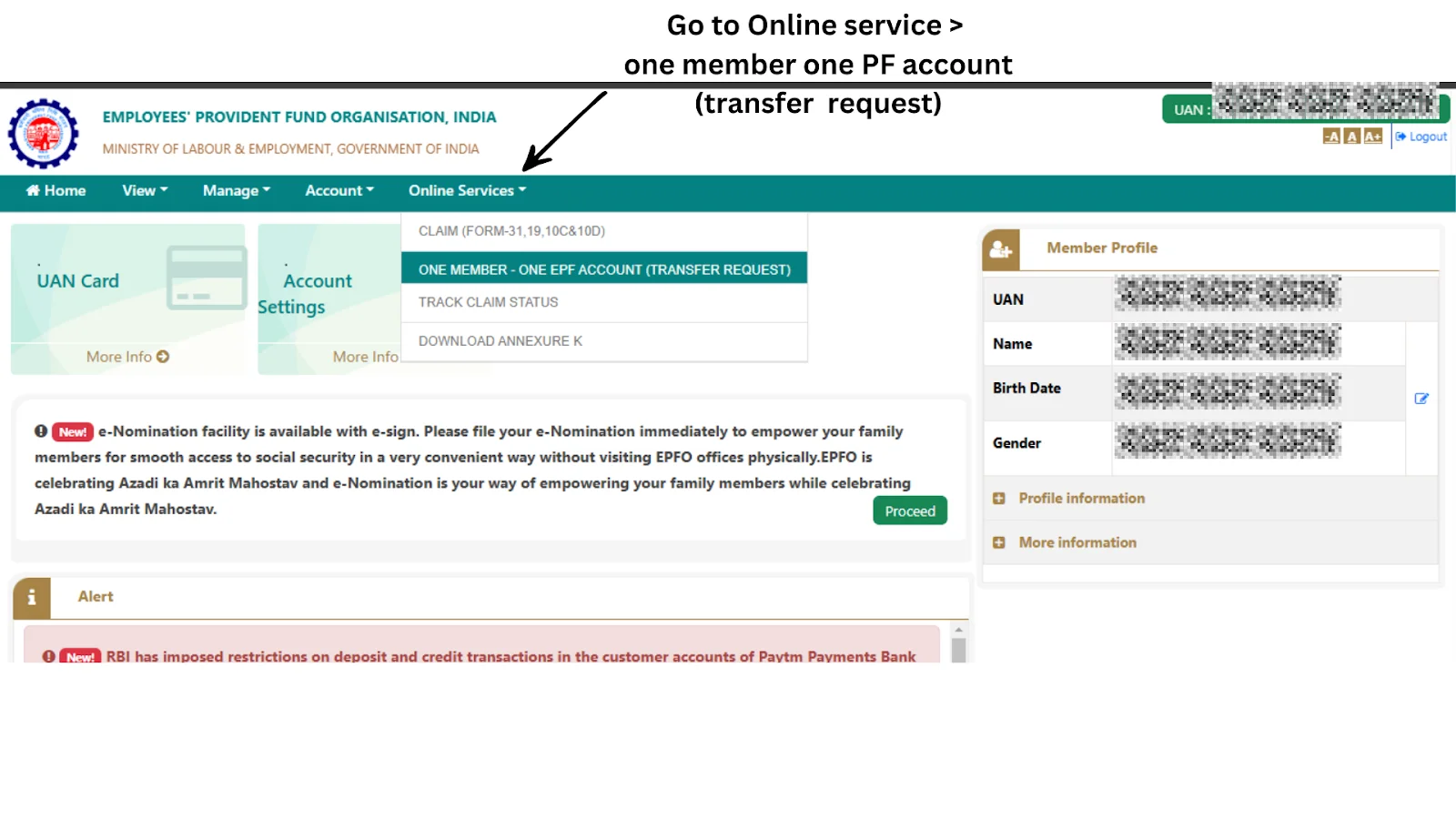 One Member One EPF Account Transfer Request Explained