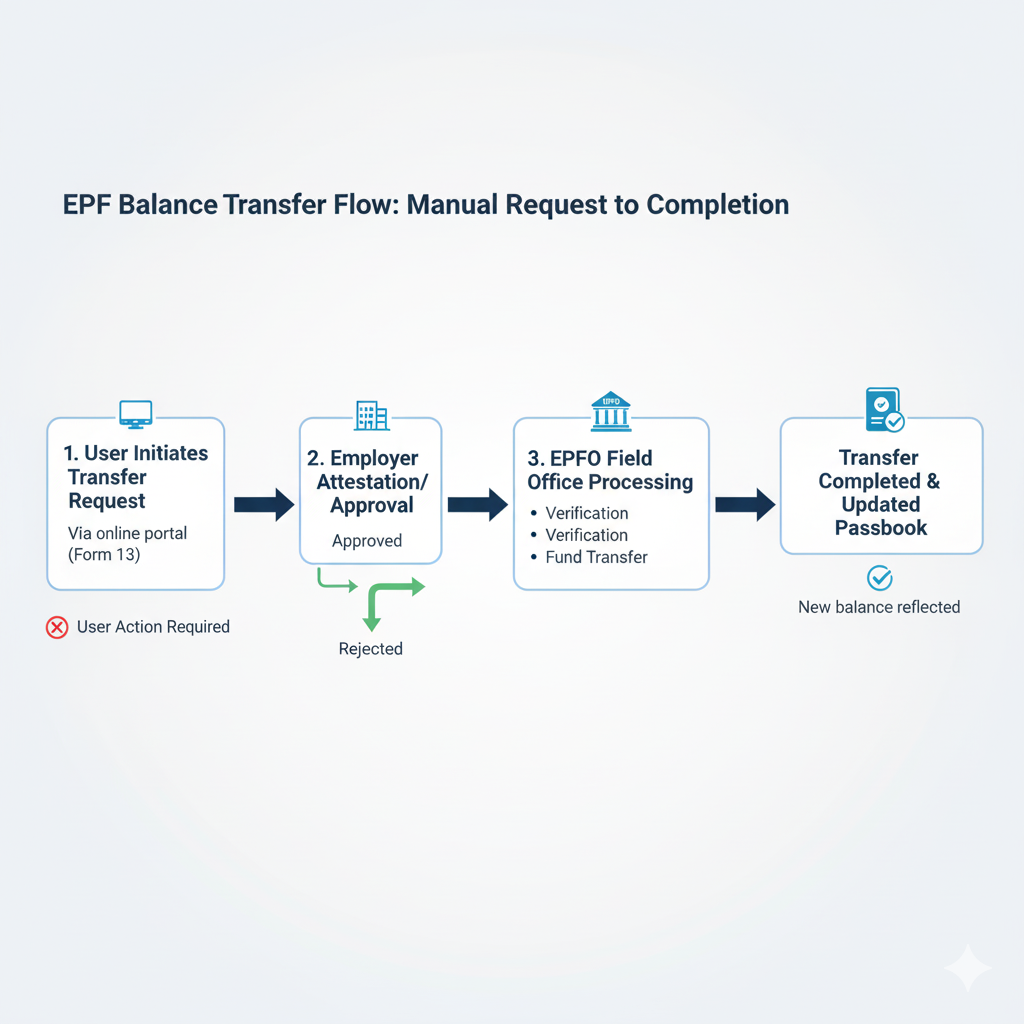 EPF balance transfer flow